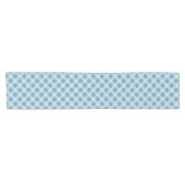 Trendy Light Blue tartan Korte Tafelloper (Horizontaal)