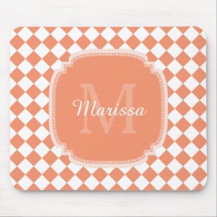 Trendy Light Oranje Gecontroleerde naam Muismat