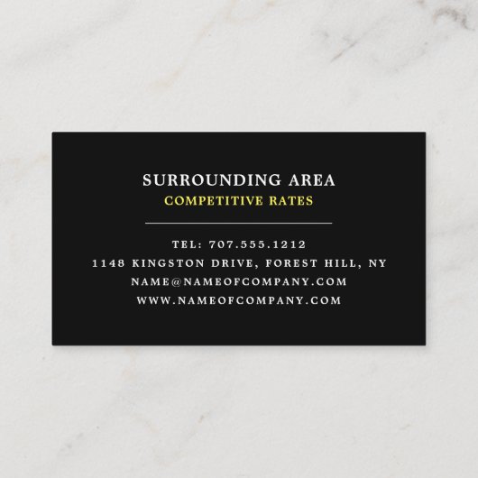 Trendy Lightbulb, elektricien Visitekaartje (Achterkant)