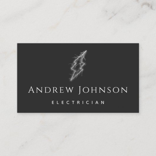 Trendy Lightning Electric Light Electrice Classy Visitekaartje (Voorkant)