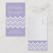 Trendy Lila Chevron mammecards Contactkaartje (Voorkant / Achterkant)