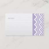 Trendy Lila Chevron mammecards Contactkaartje (Achterkant)