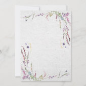 Trendy Lila Lavender Floral Garden Wedding Kaart (Achterkant)