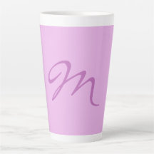 Trendy Lila Orchidee kleur Monogram Initiaal Lette