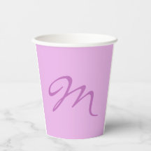 Trendy Lila Orchidee kleur Monogram Initiaal Lette