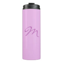 Trendy Lila Orchidee kleur Monogram Initiaal Lette