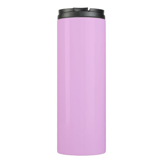 Trendy Lila Orchidee kleur Monogram Initiaal Lette Thermosbeker (Achterkant)