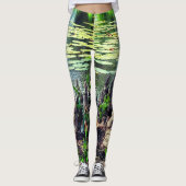 Trendy Lily Pad Camouflage look Leggings (Voorkant)