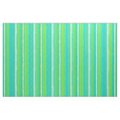Trendy Lime Green Aqua Turquoise Stripes Pattern Stof (Yard (91,4 cm))