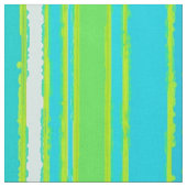 Trendy Lime Green Aqua Turquoise Stripes Pattern Stof (Close Up)