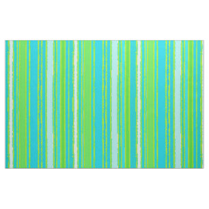 Trendy Lime Green Aqua Turquoise Stripes Pattern Stof