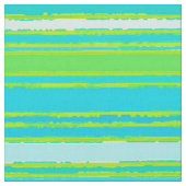 Trendy Lime Green Aqua Turquoise Stripes Pattern Stof (Close Up)
