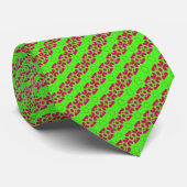 Trendy Lime Green Marco Polo Gek Geweven Patroon Stropdas (Opgerold)