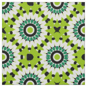 Trendy Lime Green White en Black Geometric Pattern Stof (Swatch)