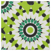 Trendy Lime Green White en Black Geometric Pattern Stof (Close Up)
