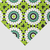 Trendy Lime Green White en Black Geometric Pattern Tissuepapier (Detail)