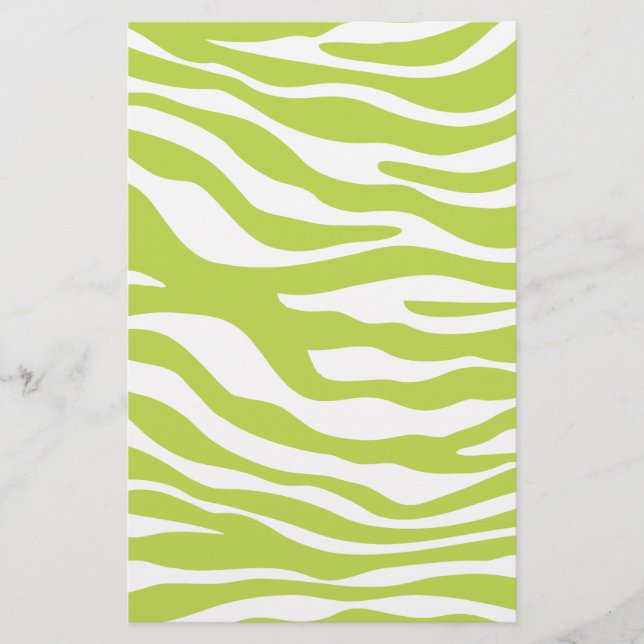 Trendy Lime Green Zebra Print Pattern (Voorkant)
