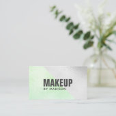 Trendy lime groen zilver moderne chique make-up ar visitekaartje (Staand voorkant)