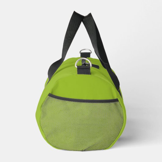 Trendy Lime Groen Zwart Wit Script Monogram Plunjezak (Rechts)