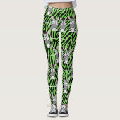 Trendy Lime Zebra Patroon Leggings (Voorkant)