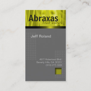 Trendy Limoen Yellow Grey Visitekaartje "Abraxas" Afsprakenkaartje