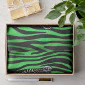 Trendy Limoen Zebra Herd op Zebra Print Tissuepapier (Geschenk)
