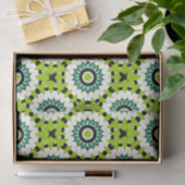 Trendy limoengroen wit & zwart geometrisch patroon tissuepapier (Geschenk)