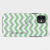Trendy limoengroene chevron zigzagpatroon, Case-Mate iPhone case (Achterkant (horizontaal))