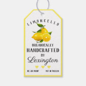 Trendy Limoncello Likeur Fles Hanglabel | Cadeaulabel (Voorkant)
