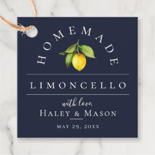 Trendy Limoncello Navy Blue Wedding Bedankjes Labels
