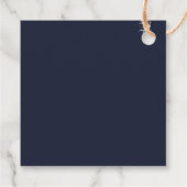 Trendy Limoncello Navy Blue Wedding Bedankjes Labels (Achterkant)