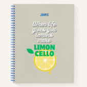 Trendy Limoncello Quote Notitieboek (Voorkant)