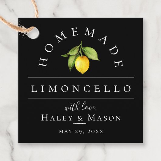 Trendy Limoncello Wedding Bedankjes Labels (Voorkant)
