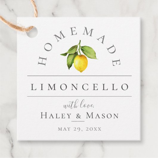 Trendy Limoncello Wedding Bedankjes Labels (Voorkant)