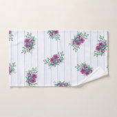 Trendy Lined Paper & Paarse Doodle Florals Bad Handdoek (Handdoek)