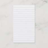 Trendy Lined Paper Pattern Monogram Visitekaartje (Achterkant)