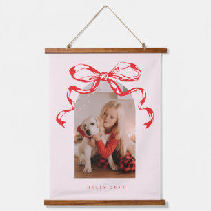 Trendy lint boog gebogen foto Vakantie/Kerstmis Hangend Wandkleed