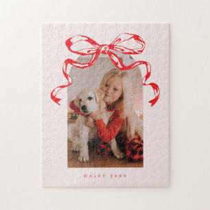 Trendy lint boog gebogen foto Vakantie/Kerstmis Legpuzzel