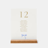 Trendy Lint Bruiloft Tafel Aantal & Zitplaatsen Acryl Bord (Voorkant)