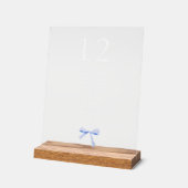 Trendy Lint Bruiloft Tafel Aantal & Zitplaatsen Acryl Bord (Hoek)