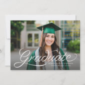 Trendy lint script afstudeer foto afstuderen kaart (Voorkant)