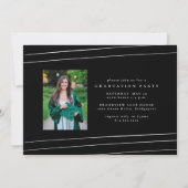 Trendy lint script afstudeer foto afstuderen kaart (Achterkant)