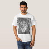 Trendy Lion Face Mannen Modern Sjabloon Elegant T-shirt (Voorkant volledig)