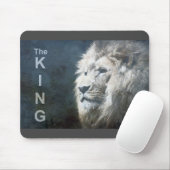Trendy Lion Head Pop Art Afbeelding Koning Sjabloo Muismat (Met muis)