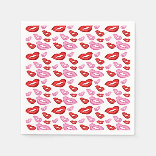 Trendy lippenstift afdrukken servetten (Voorkant)