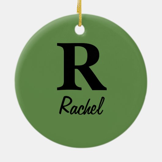 Trendy Llama en Santa Hat | Gepersonaliseerd Keramisch Ornament (Achterkant)