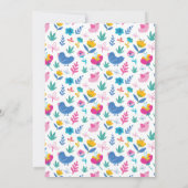 Trendy Llama meisje verjaardagsfeestje Kaart (Achterkant)