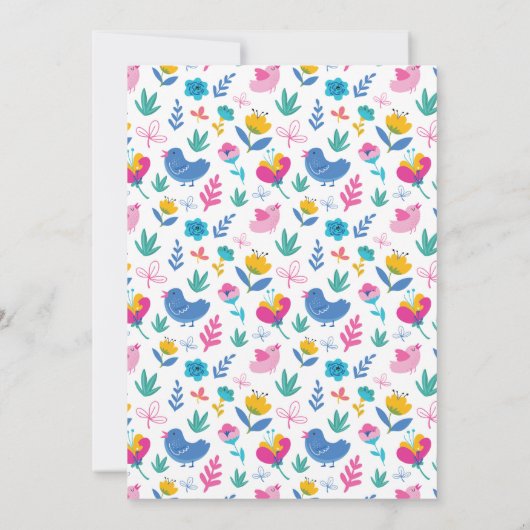 Trendy Llama meisje verjaardagsfeestje Kaart (Achterkant)