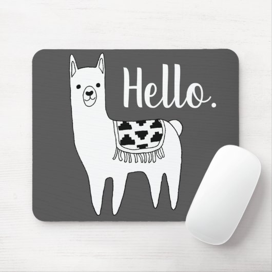Trendy Llama Sketch Hallo Muismat (Met muis)