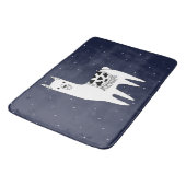 Trendy Llama Sketch & White Stippen Badmat (Gekanteld)